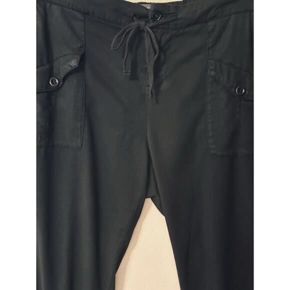 Torrid Premium Sz 14 Black Tie Waist Pants Ankle Capri Drawstring Joggers Casual - Picture 3 of 11